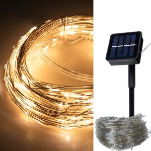 Solar Lichterkette 200 Mikro-LED warmweiß 20m Länge