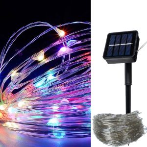 Solar Lichterkette 200 Mikro-LED Multicolor 20m Länge