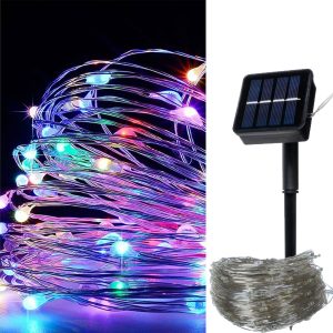 Solar Lichterkette 100 Mikro-LED Multicolor 10m Länge