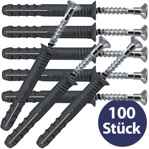 100er-Set Schlagdübel Nageldübel 8x60mm