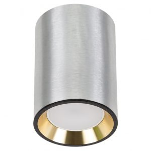 Decken-Aufbaustrahler Chloe mini P20. 70x100mm. silber/gold