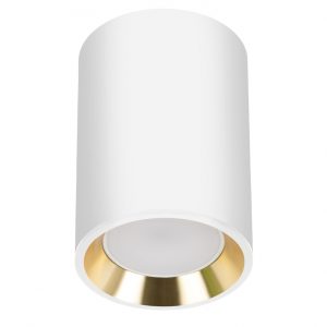 Decken-Aufbaustrahler Chloe mini P20. 70x100mm. weiß/gold