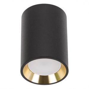 Decken-Aufbaustrahler Chloe mini P20. 70x100mm. schwarz/gold