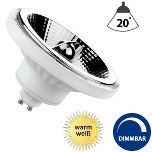 LED AR111 Strahler GU10 Sockel 10W warmweiß. dimmbar Weiß LED AR111 Strahler GU10 Sockel 10W warmweiß. dimmbar Weiß