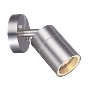 Wandleuchte Rund Edelstahl. schwenkbar 1xGU10
