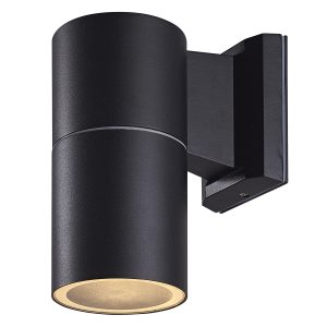 Wandleuchte Rund Aluminium 1xGU10. schwarz