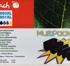 5 Peach-Patronen remanufactured No. 950XL. No. 951XL