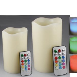 2er Set LED Kerzen RGB + Fernbedienung Farbwechsel