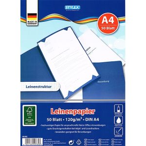 Dokumentenpapier Leinenstruktur gerippt. A4. 50 Blatt. 120 g