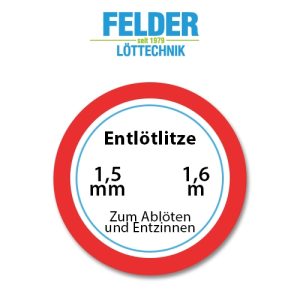 Entlötlitze FELDER. 1.5mm. Kupferlitze. 1.60m Spule