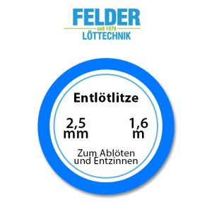 Entlötlitze FELDER. 2.5mm. Kupferlitze. 1.60m Spule