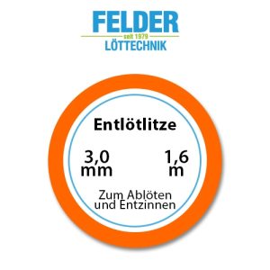 Entlötlitze FELDER. 3.0mm. Kupferlitze. 1.60m Spule