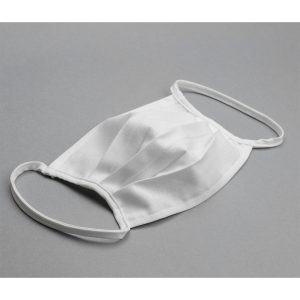 Gesichtsmaske aus Baumwolle. waschbar. weiss