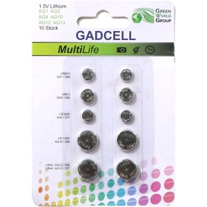 10 Knopfzellen-Set. Alkaline