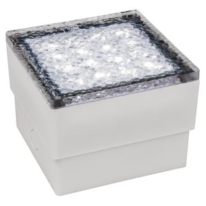 LED-Bodenleuchte „Pflasterstein“ 10x10x7cm. 80lm. neutralweiß