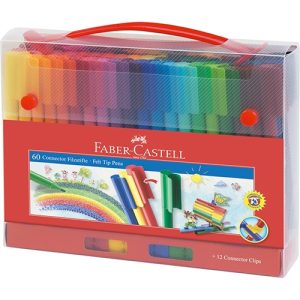 Faber-Castell Filzstifte Connector. 60er Set im Koffer