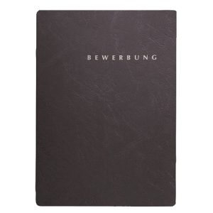 Bewerbungsmappe. schwarz