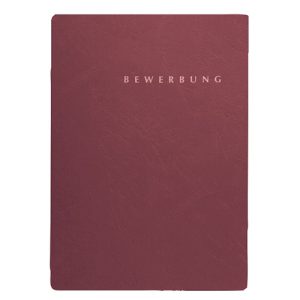 Bewerbungsmappe. rot