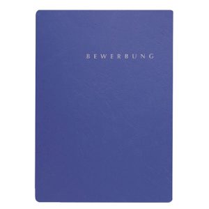 Bewerbungsmappe. blau