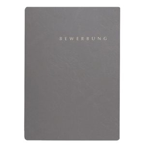 Bewerbungsmappe. grau