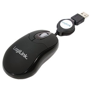 LogiLink optische Mini – Maus mit Kabeleinzug