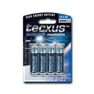 Mignon-Batterien. 4 Stück. tecxus Alkali Mangan