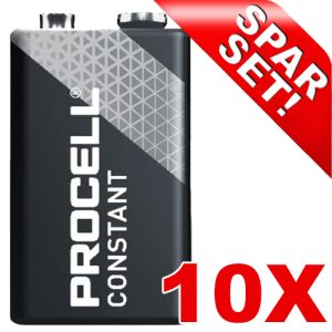 9V Block-Batterie. PROCELL Constant. 10 Stück