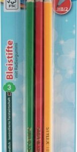 Bleistifte. 3er-Packung. mit Radiergummi. FSC-Holz