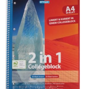 Collegeblock. DIN A4. Duo. 80 Blatt