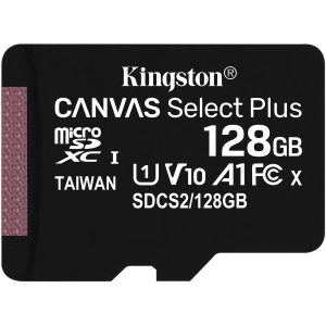 128 GB Kingston MicroSDCX Speicherkarte mit Adapter. 100MB/s
