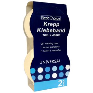 Kreppband/Abklebeband. 2er Pack. 10m x 48mm