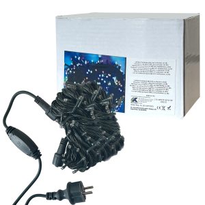 Lichterkette 200 LED multicolor + Flash kaltweiß 20m