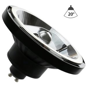 LED AR111 Spot-Strahler GU10 Sockel 12W warmweiß. Schwarz LED AR111 Spot-Strahler GU10 Sockel 12W warmweiß. Schwarz
