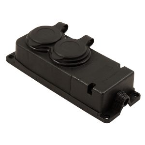 Verteiler-Steckdosenleiste 2fach. IP44