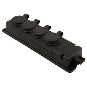 Verteiler-Steckdosenleiste 4fach. IP44