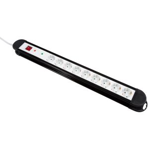 9-fach Steckdosenleiste mit Überspannungs/Temperaturschutz