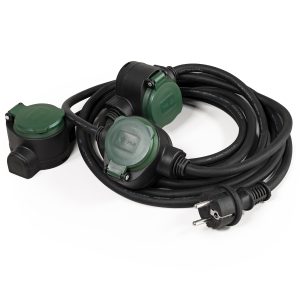 Garten-Verlängerungskabel 3 Steckdosen IP44 10m Kabel
