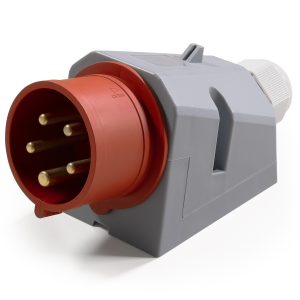 CEE-Stecker Wandmontage IP44. 415V. 16A. 5-polig