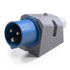 CEE-Stecker Wandmontage IP44. 250V. 16A. 3-polig