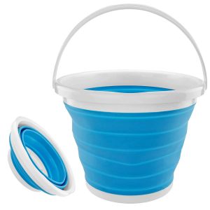Faltbarer Silikoneimer 3.5 Liter blau