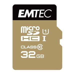 Micro SDHC Card. 32GB EMTEC Gold+ CL10 UHS-I
