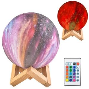 Nachttischlampe Mondlicht 15cm. 16 Farben Fernbedienung