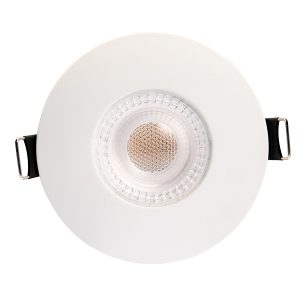 LED Einbaustrahler warmweiß 4.9W. IP65 Rahmen weiß matt