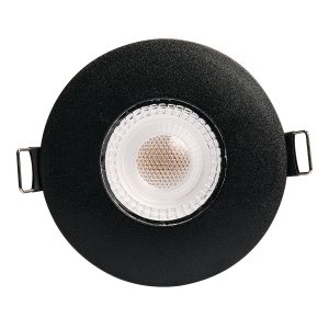 LED Einbaustrahler warmweiß 4.9W. IP65 Rahmen schwarz matt