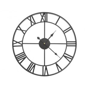 Retro-Wanduhr 48cm – schwarz