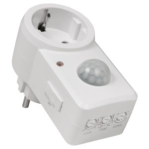Zwischenstecker 220-240V/AC mit Bewegungsmelder. weiß