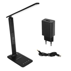 LED XL Lese- & Schreibtischlampe mit Qi-Ladegerät und Display