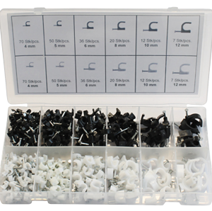 Kabelschellen-Set. 390-teilig