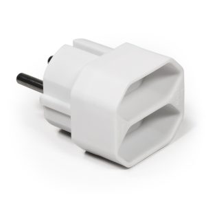 Steckdosenadapter Schuko auf 2x Euro. weiß
