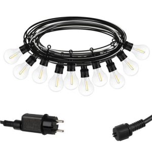 LED Biergarten Lichterkette 10LED 6.2m 230V Netzteil